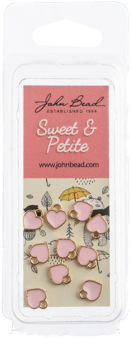 John Bead Sweet & Petite Charms-Four Petals Pink, 7x8mm 10/Pkg 32640464-24 - 665772173750