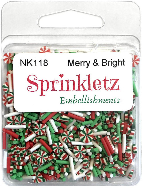 6 Pack Buttons Galore Sprinkletz Embellishments 12g-Merry & Bright BNK-118 - 840934087438