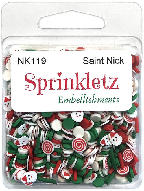 6 Pack Buttons Galore Sprinkletz Embellishments 12g-Saint Nick BNK-119 - 840934087445