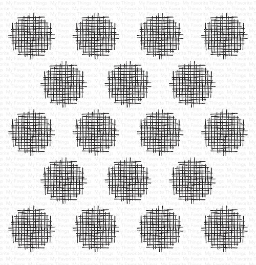 My Favorite Things Background Cling Rubber Stamp 6"X6"-Crosshatch Polka Dot BG112