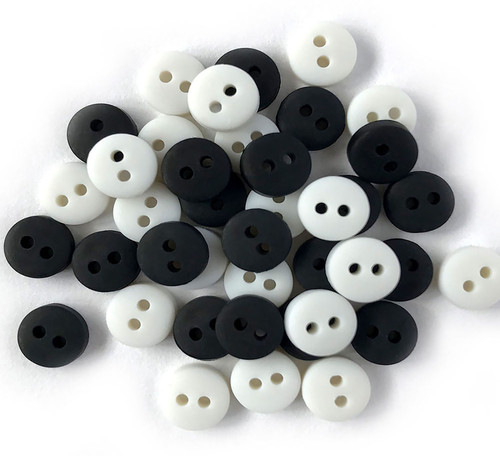 Buttons Galore Tiny Buttons-Black And White - GBTB-1350 - 840934028004