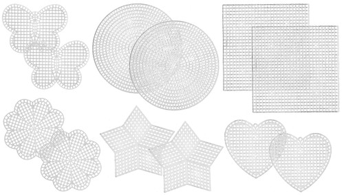 6 Pack - Janlynn Plastic Canvas Shapes 7 Count 12/Pkg-Variety - 997-2015