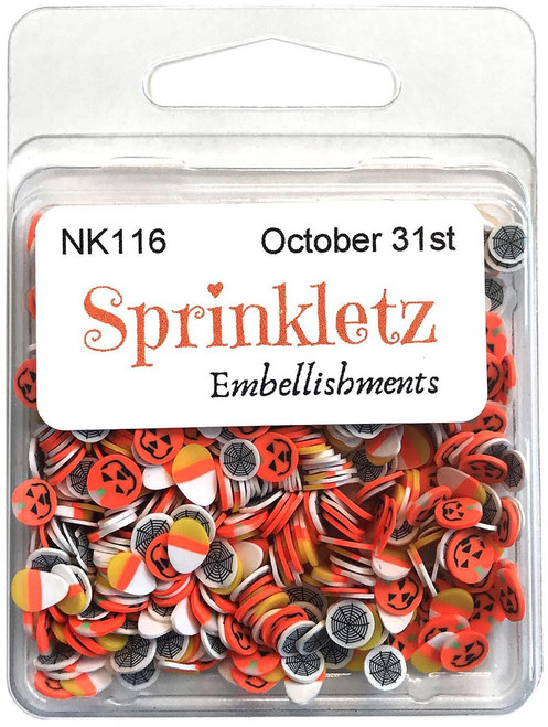 6 Pack Buttons Galore Sprinkletz Embellishments 12g-October 31st BNK-116 - 840934087414