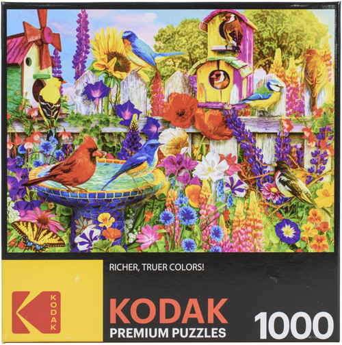 Kodak Premium Jigsaw Puzzle 1000 Pieces 20"X27"-Bird Bath Garden By Lars Stewart 8700ZZAD - 48951454244484895145424448