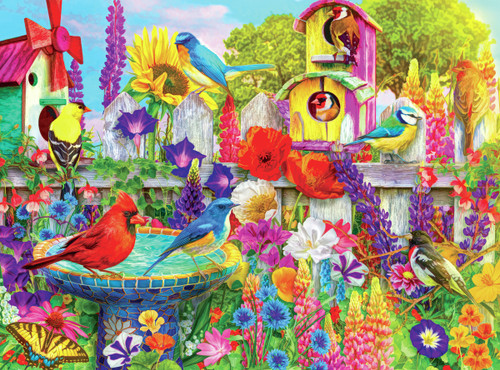 Kodak Premium Jigsaw Puzzle 1000 Pieces 20"X27"-Bird Bath Garden By Lars Stewart - 8700ZZAD Kodak Premium Jigsaw Puzzle 1000 Pieces 20"X27"-Bird Bath Garden By Lars Stewart - 8700ZZAD