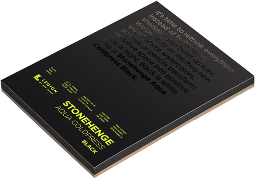 Stonehenge Aqua Coldpress 5x7-Black 140lb - SQC5X7