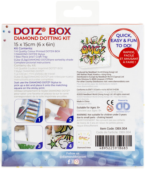 Diamond Dotz Diamond Art Box Kit 6"X6"-OMG! DBX004