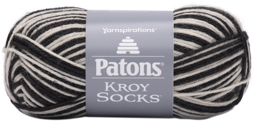 6 Pack - Patons Kroy Socks Yarn-Zebra Stripes - 243455-55729 - 057355473225