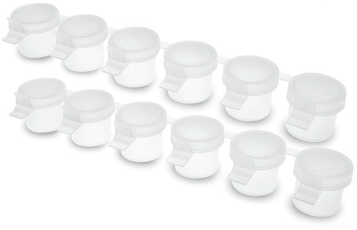 6 Pack - Color Factory Empty Paint Pots 3ml 2/Pkg-6-Pot Strips - PA042