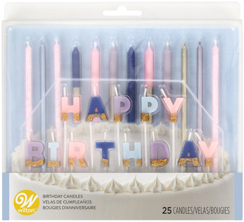 3 Pack Birthday Candles 24/Pkg-Floral Party W110033 - 070896077431