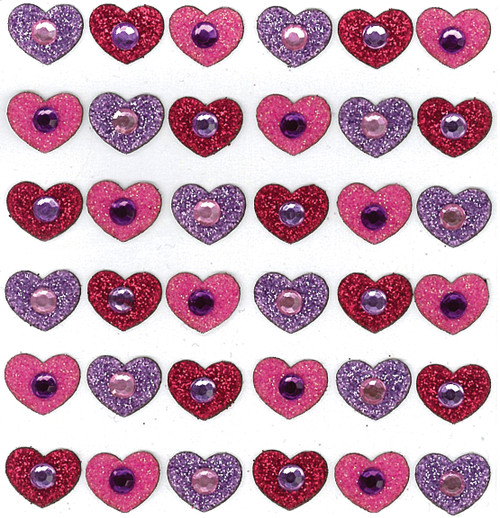 3 Pack Jolee's Boutique Dimensional Stickers-Tween Gem Hearts E5020188 - 015586842944