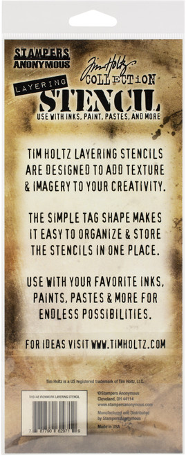 Tim Holtz Layered Stencil 4.125"X8.5"-Ironwork -Layered THS-148