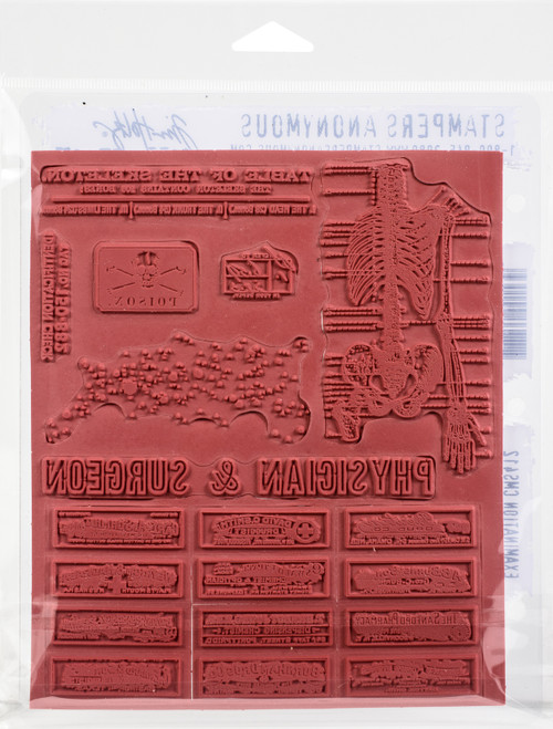 Tim Holtz Cling Stamps 7"X8.5"-Examination - CMS-LG-412 Tim Holtz Cling Stamps 7"X8.5"-Examination - CMS-LG-412