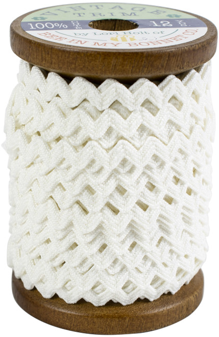 Riley Blake Small Vintage Trim 1/4"X12yd-Cloud - VT12 1/4-08546 - 889333085461