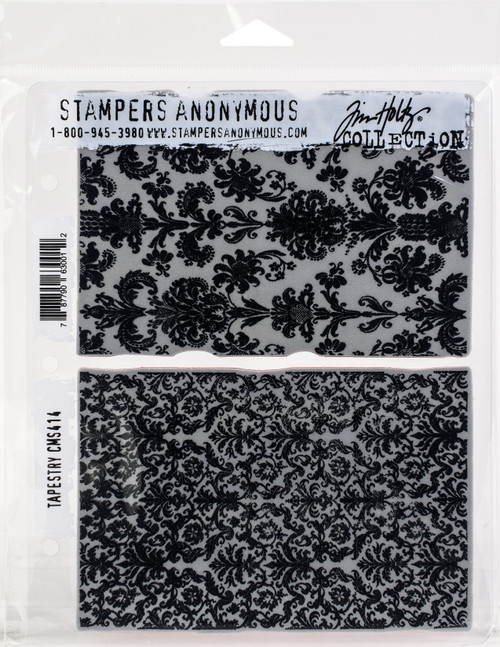 Tim Holtz Cling Stamps 7"X8.5"-Tapestry - CMS-414 - 787790630012