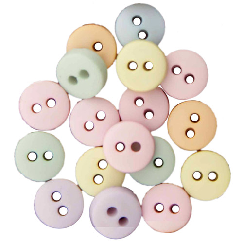 6 Pack Buttons Galore Tiny Buttons-Pastel GBTB-1348