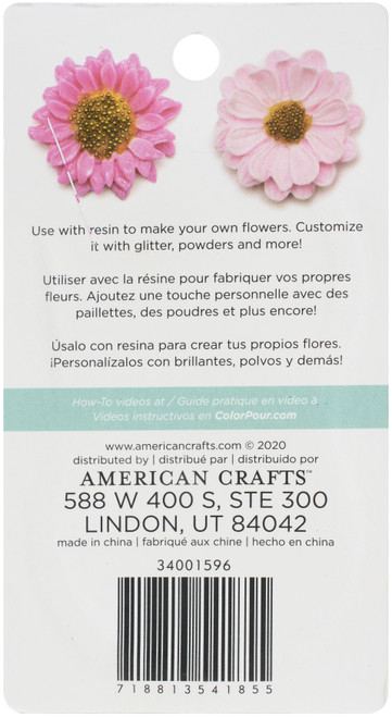 American Crafts Color Pour Resin Mold 2/Pkg-Flowers 34001596