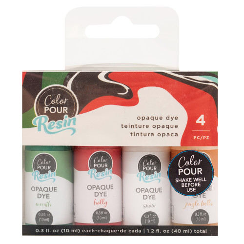 American Crafts Color Pour Resin .3oz 4/Pkg-Opaque - Holiday - 34002279 - 718813536165