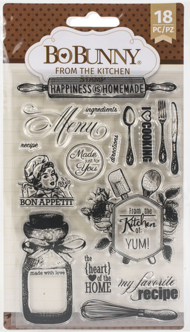 BoBunny Clear Stamps 4"X6"-From The Kitchen 7311142 - 665573111425