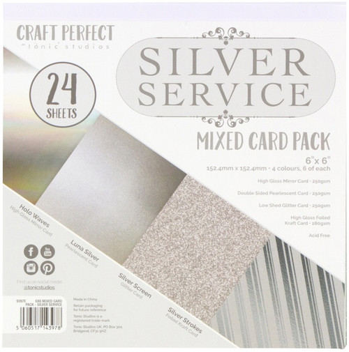 2 Pack Craft Perfect Mixed Card Pack 6"X6" 24/Pkg-Silver Service MCP6X6-9397E - 818569023978