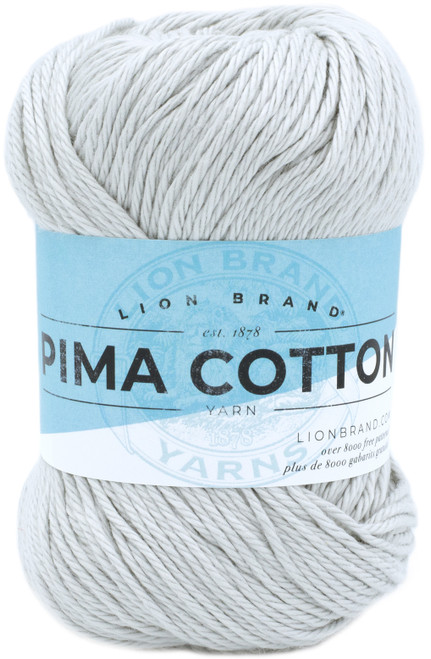 3 Pack Lion Brand Pima Cotton Yarn-Stone 762-149 - 023032064109