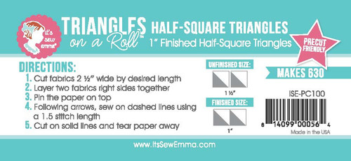 It's Sew Emma Half-Square Triangles On A Roll-1" Finished Size PC100