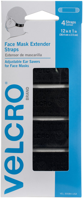 2 Pack VELCRO(R) Brand Mask Extender 4/Pkg-Black 30084 - 075967300845