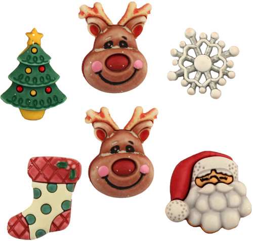 6 Pack - Buttons Galore Holiday Fun Buttons-Reindeer Games - CM-102 6 Pack - Buttons Galore Holiday Fun Buttons-Reindeer Games - CM-102