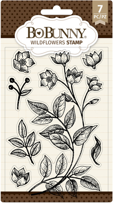 BoBunny Clear Stamps 4"X6"-Wildflowers 7311136