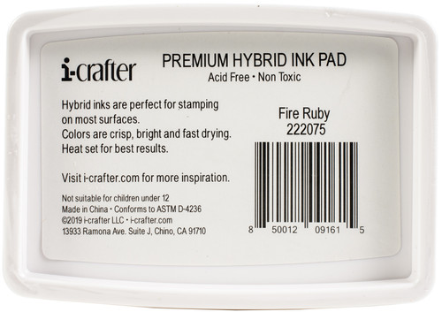 2 Pack i-crafter Hybrid Ink Pad-Fire Ruby I22-2075