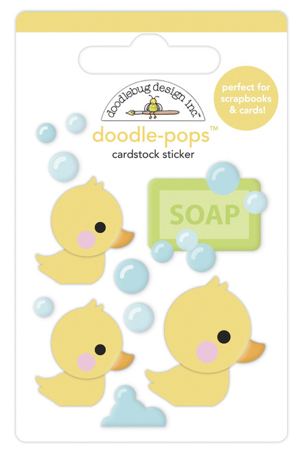 6 Pack Doodlebug Doodle-Pops 3D Stickers-Rubber Ducky, Special Delivery DP6783 - 842715067837