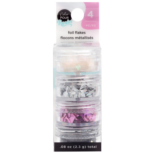 2 Pack - American Crafts Color Pour Resin Mix-Ins-Foil Flakes - Holographic 4/Pkg - 359681 - 718813596817