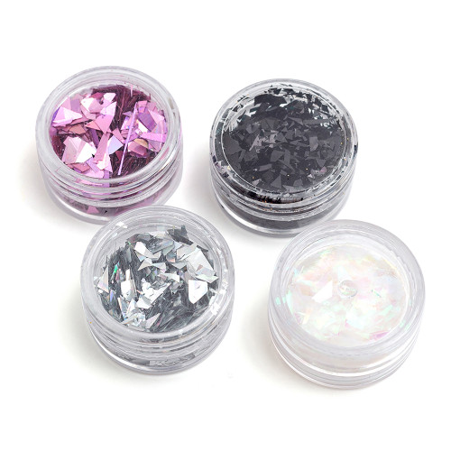 2 Pack - American Crafts Color Pour Resin Mix-Ins-Foil Flakes - Holographic 4/Pkg - 359681