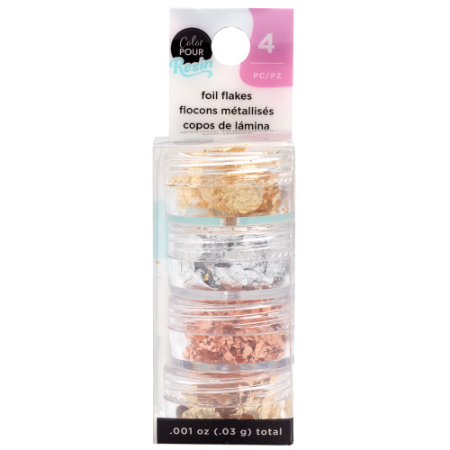 2 Pack - American Crafts Color Pour Resin Mix-Ins-Foil Flakes - Metallic 4/Pkg - 359682 - 718813596824