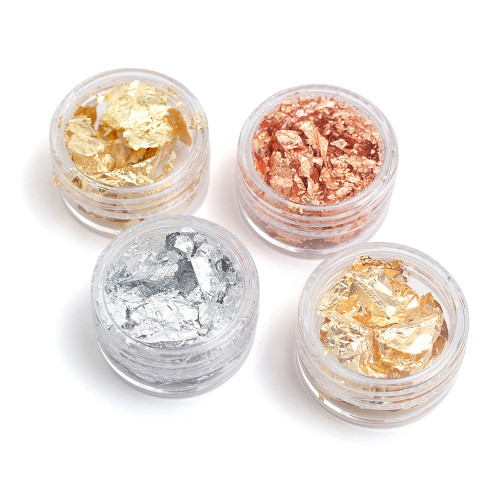 2 Pack - American Crafts Color Pour Resin Mix-Ins-Foil Flakes - Metallic 4/Pkg - 359682