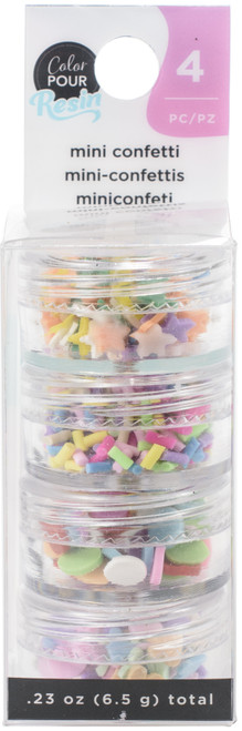 3 Pack American Crafts Color Pour Resin Mix-Ins-Mini Confetti Bright 4/Pkg -359689 - 718813596893