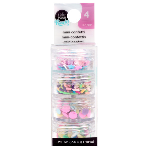 2 Pack - American Crafts Color Pour Resin Mix-Ins-Mini Confetti - Pastel 4/Pkg - 359690 - 718813596909