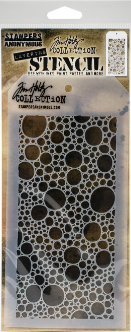 3 Pack - Tim Holtz Layered Stencil 4.125"X8.5"-Bubbles -Layered - THS-138 - 787790630319