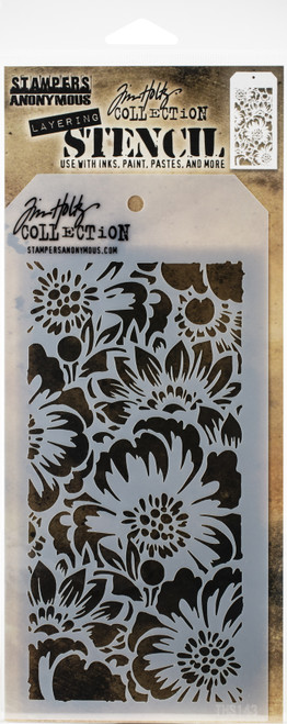 3 Pack - Tim Holtz Layered Stencil 4.125"X8.5"-Bouquet -Layered - THS-143 - 787790630814