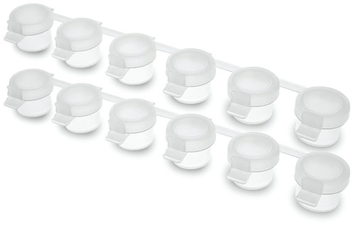 Color Factory Empty Paint Pots 2.5ml 2/Pkg-6-Pot Strips - PA040