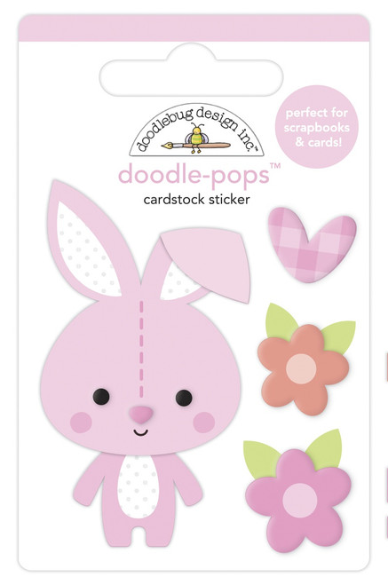 6 Pack - Doodlebug Doodle-Pops 3D Stickers-Snuggle Bunny, Bundle Of Joy - DP6772 - 842715067721