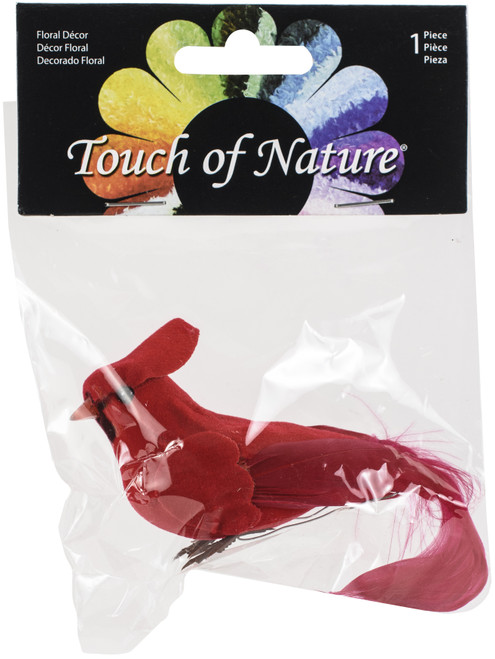 6 Pack Touch Of Nature Miniature Cardinal On Clip 4"MD20942 - 684653209425