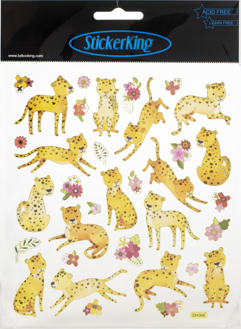 6 Pack Sticker King Stickers-Cheetahs SK129MC-4312 - 679924431216