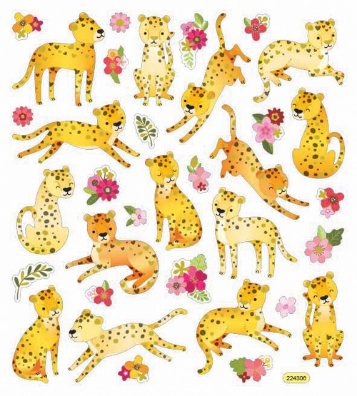 6 Pack Sticker King Stickers-Cheetahs SK129MC-4312