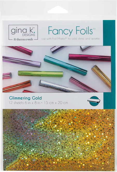 2 Pack Gina K Designs Fancy Foil 6"X8" 12/Pkg-Glimmering Gold -18124 - 000943181248