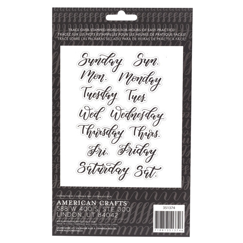 3 Pack - Kelly Creates Acrylic Traceable Stamps-Bouncy Days Of The Week - 351374 3 Pack - Kelly Creates Acrylic Traceable Stamps-Bouncy Days Of The Week - 351374