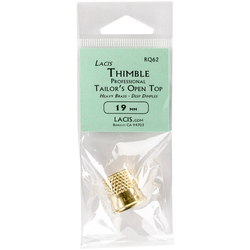2 Pack Lacis Open Top Tailor's Thimble-Size 19mm RQ62-19 - 824649007738