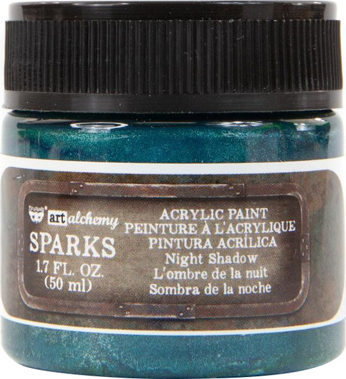 3 Pack - Finnabair Sparks Acrylic Paint 1.7oz-Night Shadow - SPARKS-7758 - 655350967758