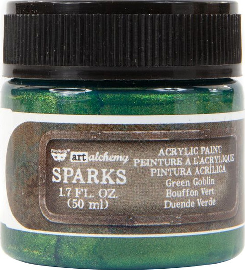 3 Pack - Finnabair Sparks Acrylic Paint 1.7oz-Green Goblin - SPARKS-7765 - 655350967765