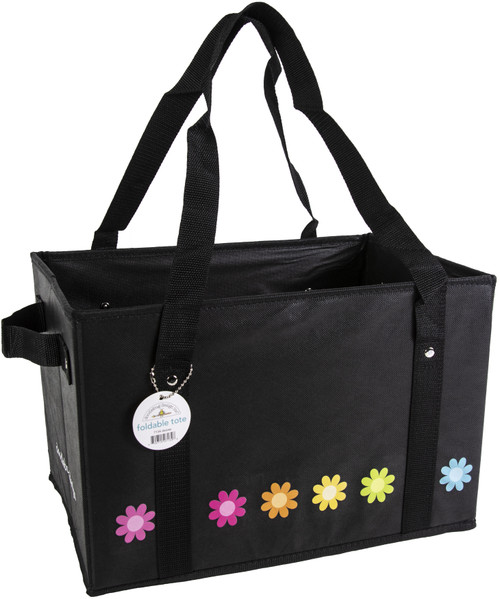Doodlebug Canvas Foldable Tote 15"X10"X10"-Daisies - DB7134